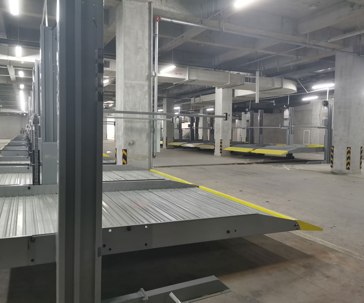 夾江地下室簡易升降機械立體停車設備改造