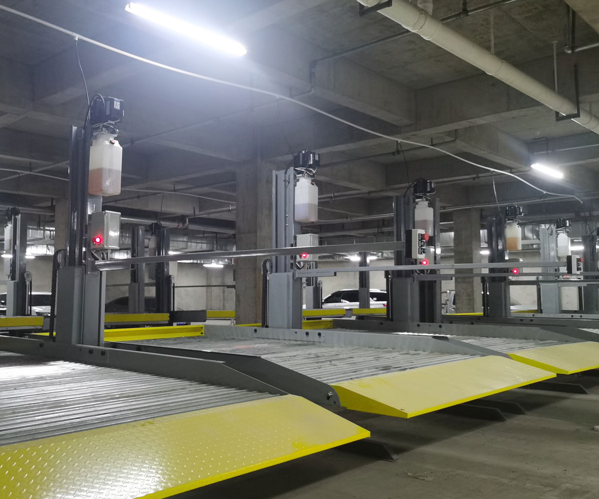 涼山兩層升降橫移機械式立體車庫改造