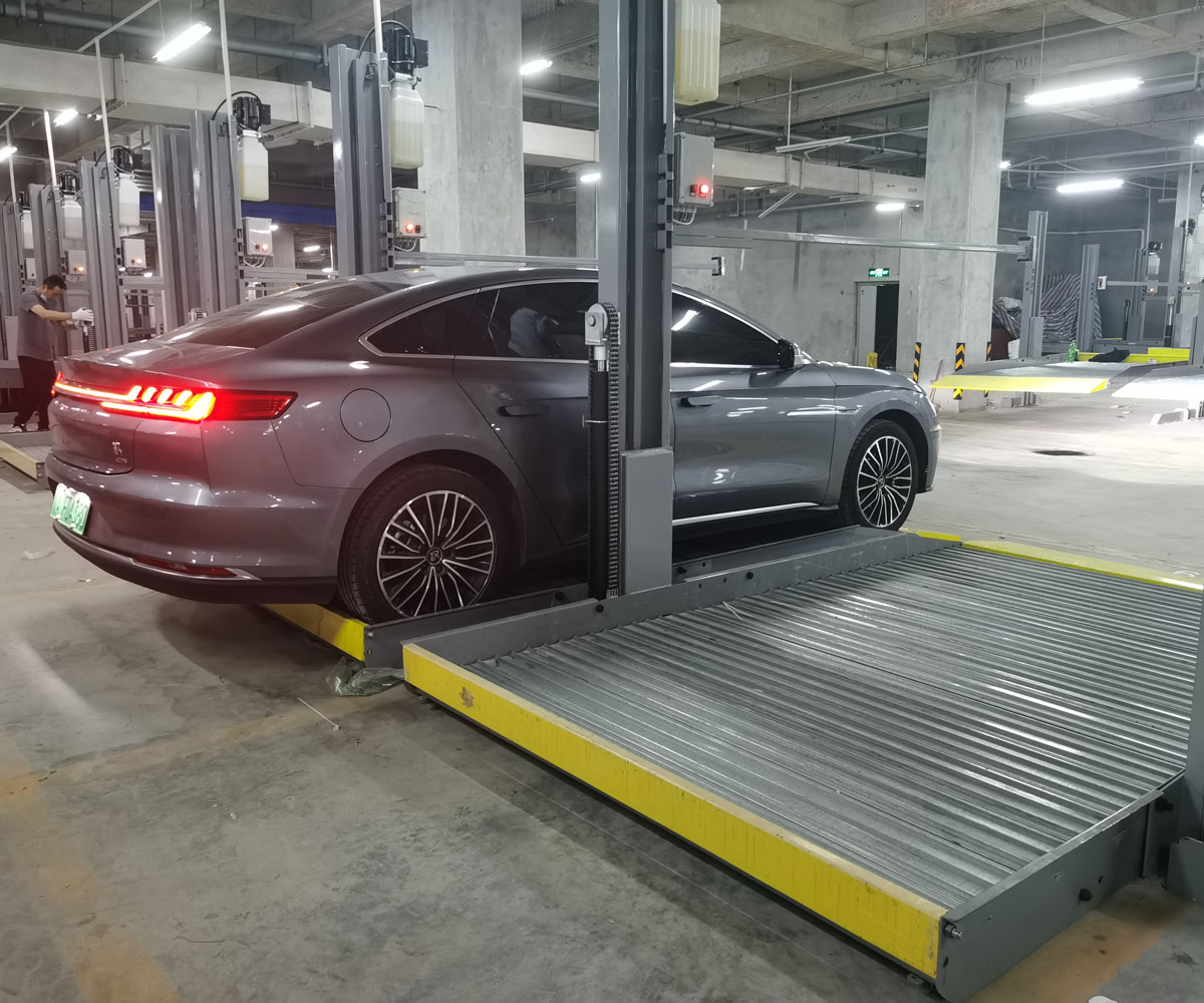 色達雙層升降橫移機械立體車庫改造