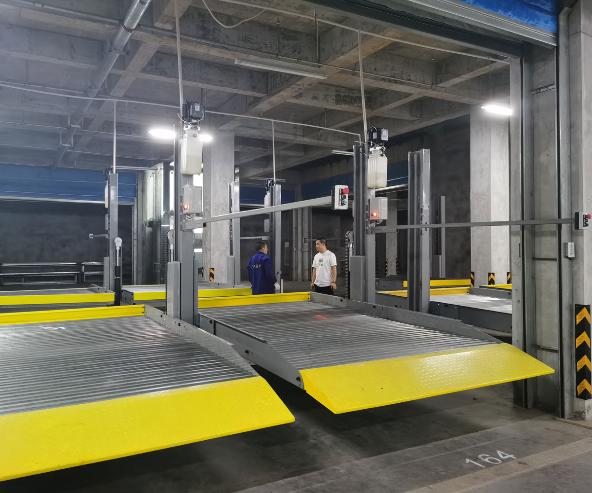 三層升降橫移式機(jī)械式立體車庫回收